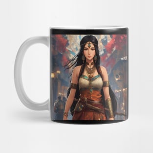 Ancient Turkish Woman Warrior  (ABAKAY) Mug